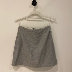 Aritzia Wilfred Essonne Grey Wool Mini Skirt